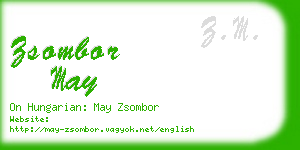 zsombor may business card